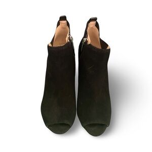 Marc Fisher SAYLA Open Toe Black Suede Bootie